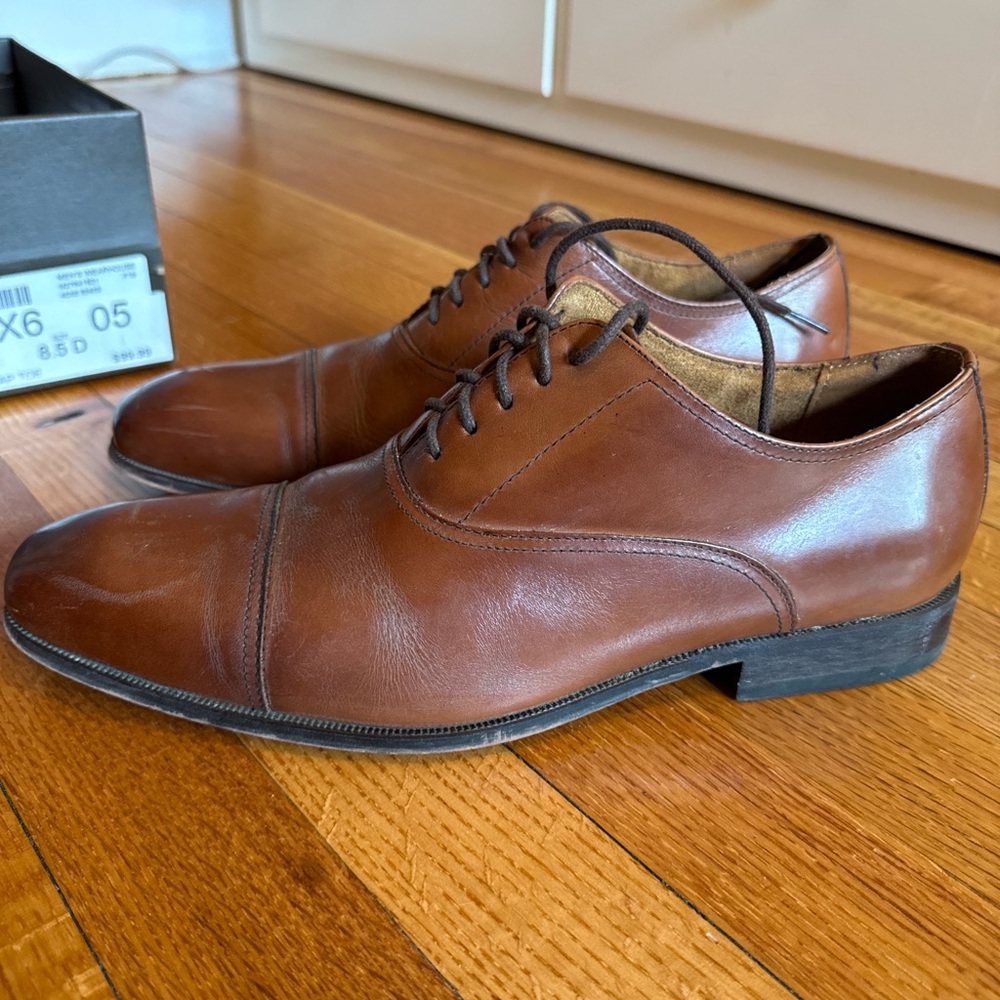 Men's Florsheim Brown Leather Cap-Toe Oxford Dress Shoes